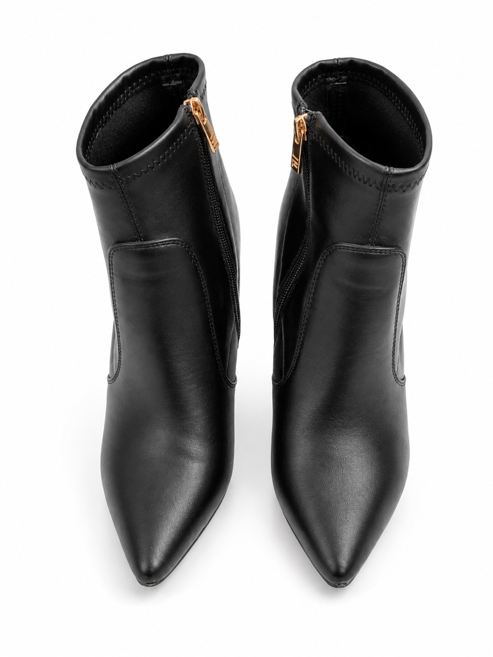 London Fog Jericho Black Pointed Toe Ankle Boots Block Heel Women’s Size 11
